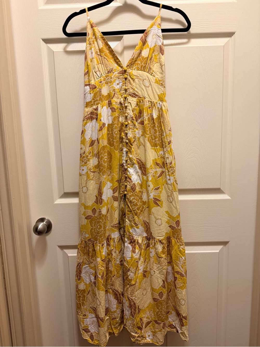 Abercrombie & Fitch Yellow Floral Maxi Dress